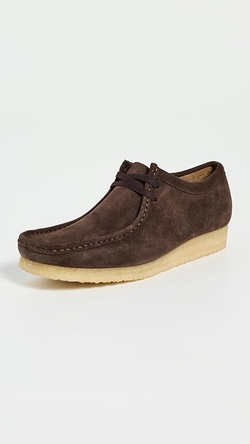 Amazon.com | Clarks Men's Suede Wallabee Shoes, Dark Brown Suede
